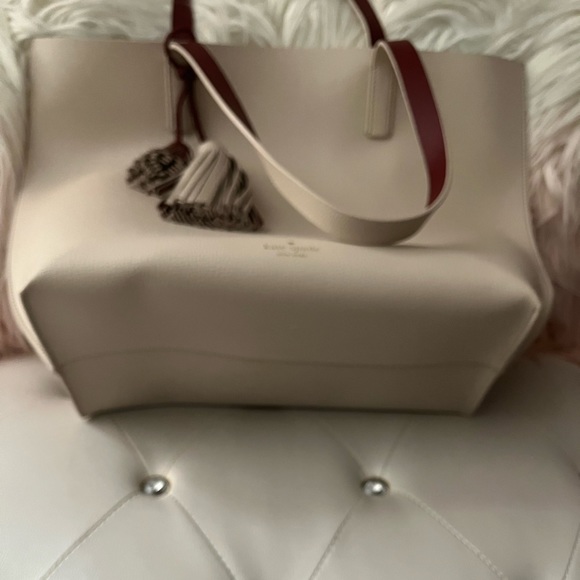 NEW Kate Spade Foster Court Tasha Pebble/True Red Large Leather Tote - Picture 4 of 16